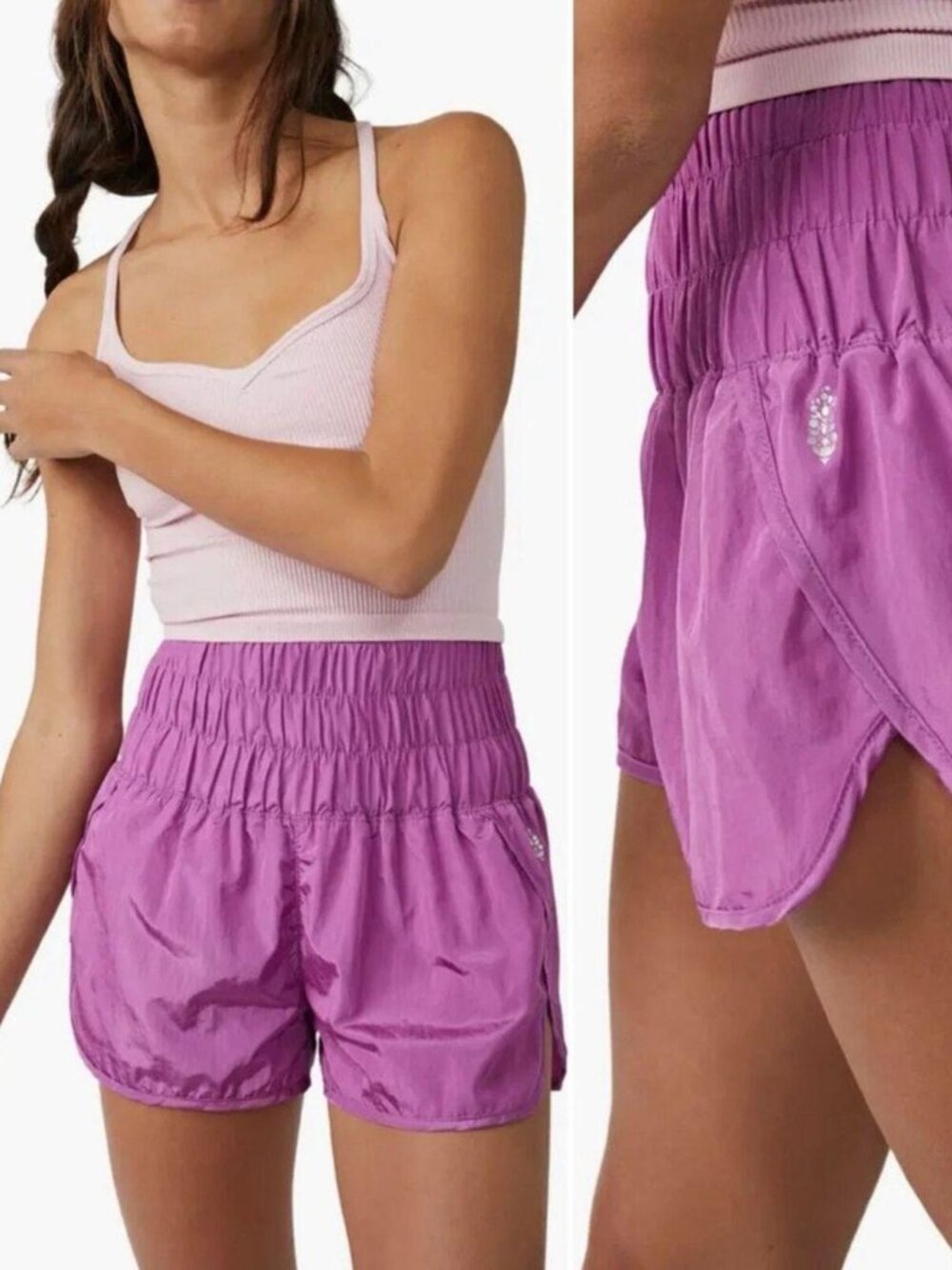 Free People The Way Home Shorts Pink Size XS Foxglove Magenta